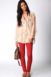 Sammy Lily Print Georgette Blouse