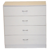 san Marino 4 Drawer Chest, White