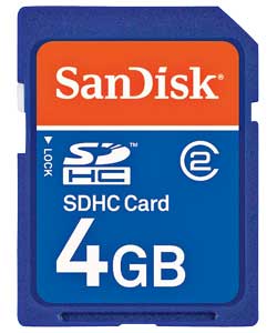 Sandisk 4GB SDHC Card Twin Pack