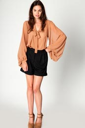 Georgette Tie Neck Blouse