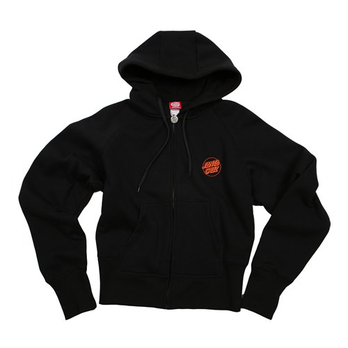 Ladies Santa Cruz Dot Fill Hoody Black