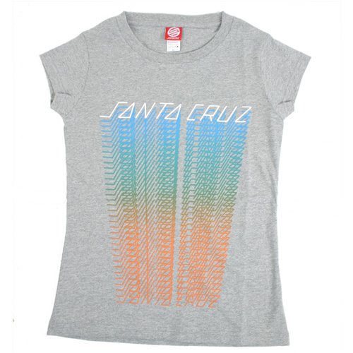 Ladies Santa Cruz Lazer Tee Heather Grey