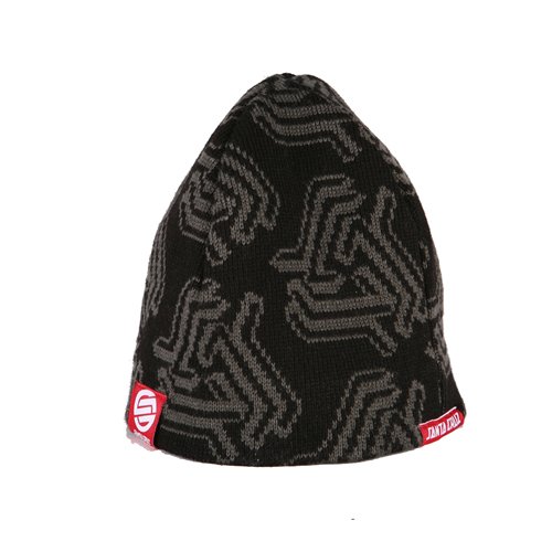 Santa Cruz Mens Santa Cruz 3 Peat Beanie Black