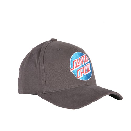 Mens Santa Cruz Classic Dot Cap Charcoal