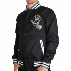 Mens Santa Cruz Screaming Stadium Jacket Black