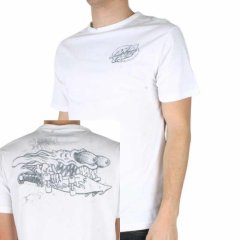 Mens Santa Cruz Sketchy Slasher Tee White