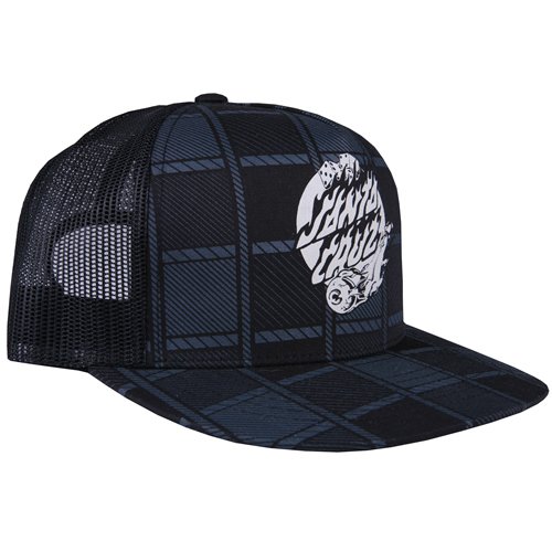 Mens Santa Cruz Spark Trucker Cap Black