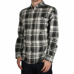 Mens Santa Cruz Tarintino Flannel Shirt Charcoal