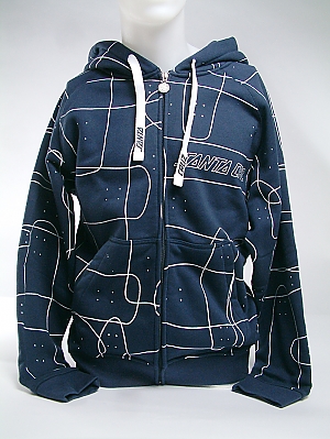 SHAPES ZIP HOODY S806SH07 - INDIGO