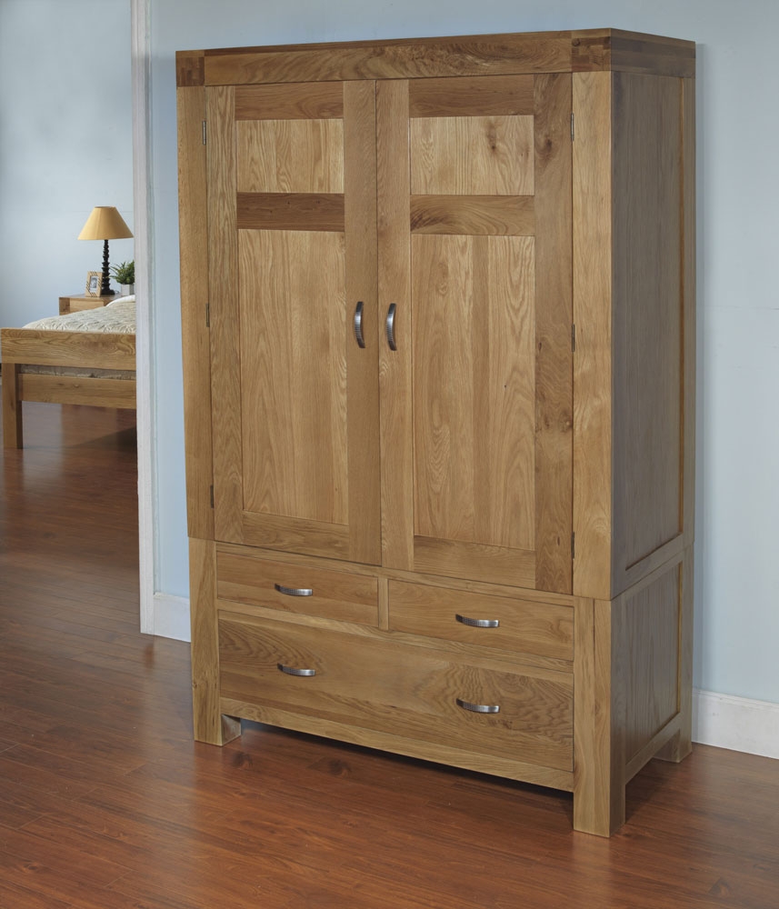 Blonde Oak Double Wardrobe