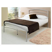 Santiago Metal Double Bedstead, Silver