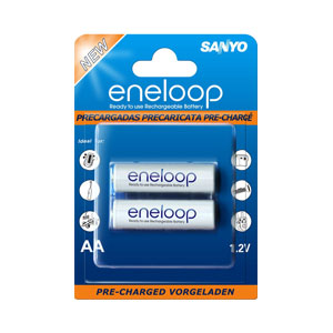 Eneloop 2000mAh Rechargeable Batteries - 2 x AA