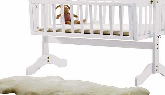 Saplings Bethany Swinging Crib - White