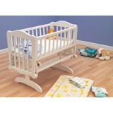 Saplings Glider 40cm Crib in Pine with Walnut