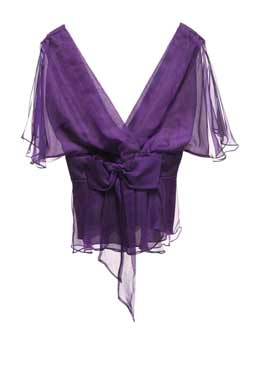 Sara Berman Purple Chiffon Margot Top by Sara Berman