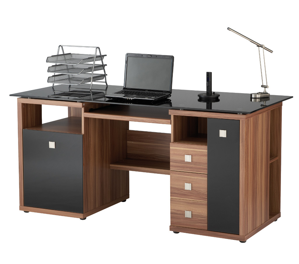 Saratoga Walnut Effect Executive Computer Desk