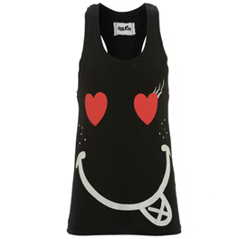 Sauce Black Heart Eye Racer Back Tank