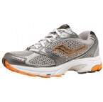 Mens Grid Method 2 Cushioning Running Shoe Silver/White/Orange