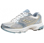 Womens Grid Method 2 Cushioning Running Shoe Silver/White/Blue