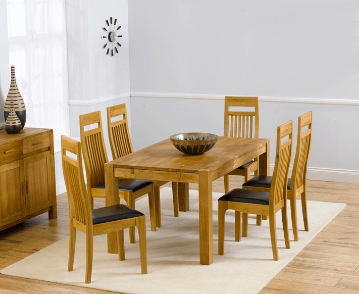 Savanna Oak Dining Table - 150cm and 6 Napoli