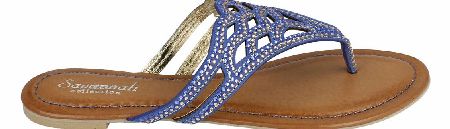 SAVANNAH Blue Toepost Sandal