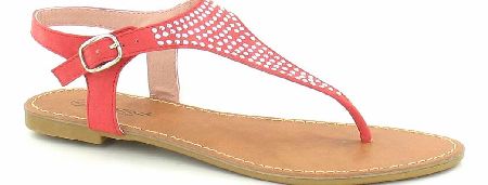 SAVANNAH Coral Toepost Sandal