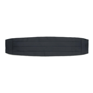 Black Pure Silk Cummerbund