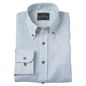 Blue Linen Check Shirt