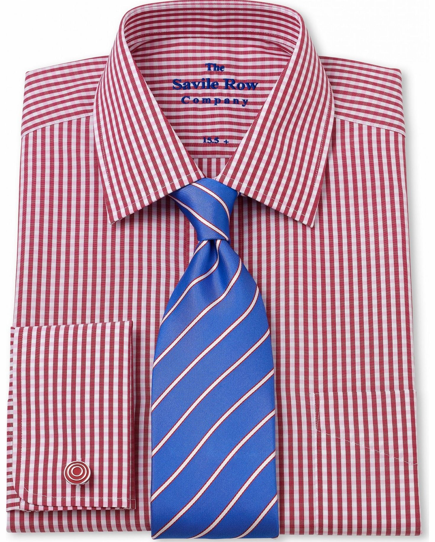 Red Tonal Gingham Classic Fit Shirt 15 1/2``