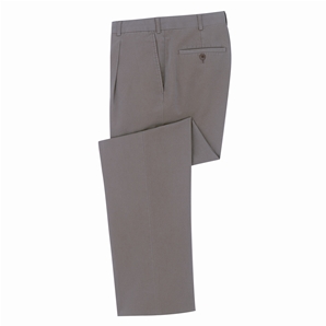 Dark Beige Pleat-Front, Soft Washed Chino Trouser