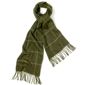 Savile Row Moss/Sage Cashmere/Wool Scarf