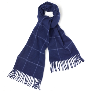 Savile Row Navy/Blue Cashmere/Wool Scarf