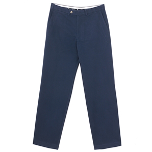 Savile Row Navy Flat-Front Chinos