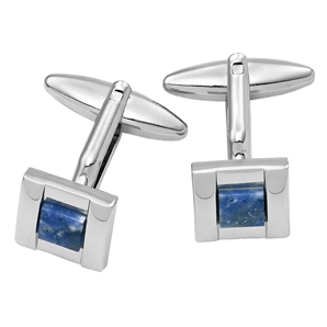 Navy Stone Square Cufflink