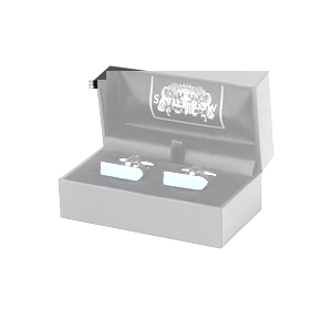 Savile Row Pale Blue Bullet-Shaped Savile Row Co Cufflink