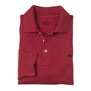 Red Men` Long Sleeve Polo