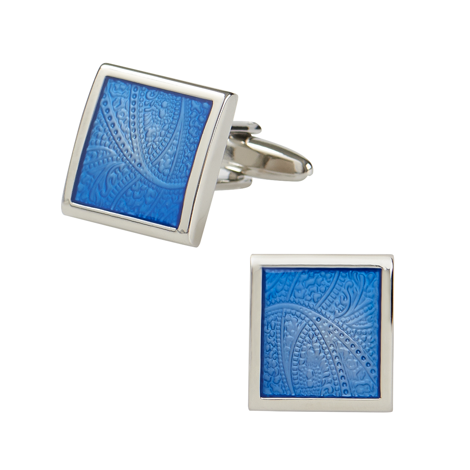 Blue Paisley Cufflinks