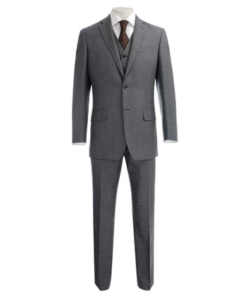 Mens Suit Savoy Taylors Guild Charcoal Sharkskin