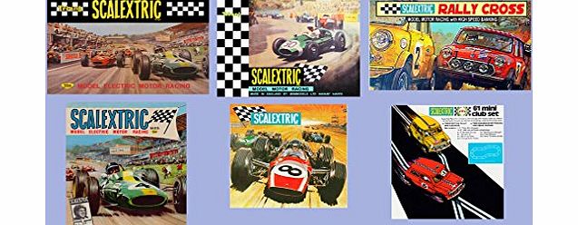 set of 6 vintage Posters Adverts Signs including Jim Clark amp; Mini Cooper etc.