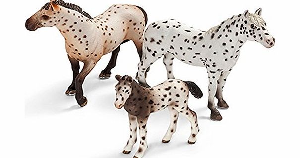 Schleich Knabstrupper Horse Family - 3 figures