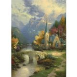 Schmidt Jigsaw Puzzle by Thomas Kinkade - The Mountain Chapel - 1000 Pieces
