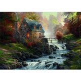 Schmidt Spiele GmbH Exclusive Thomas Kinkade Jigsaw Puzzle by Schmidt - Cobblestone Mill - (1000 pieces)