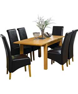 Cambridge Oak Effect Dining Table & 6