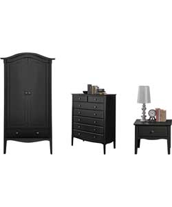 Schreiber Provence 2 Door Wardrobe Package - Black