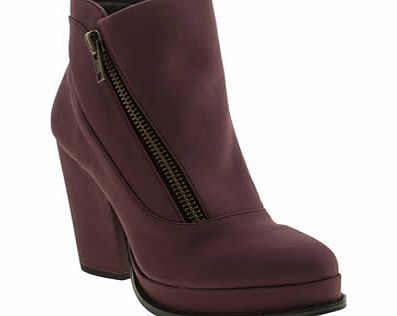 schuh Burgundy Popper Boots