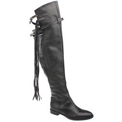 Female Dory Fringe O-T-K Leather Upper Alternative in Black