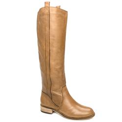 Schuh Female Kaleb Pull On Knee Leather Upper Calf/Knee in Natural - Honey