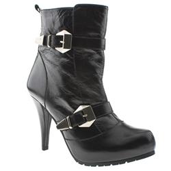 Schuh Female Pepa 2-buckle Ank Leather Upper in Black, Burgundy