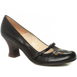 Schuh Female Virgo C/O T-Bar Court Leather Upper Back To School in Black