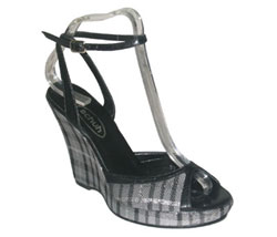 SCHUH GINSA TARTAN WEDGE